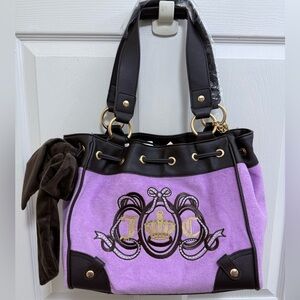 Elegant Purple and Black Women's Handbag